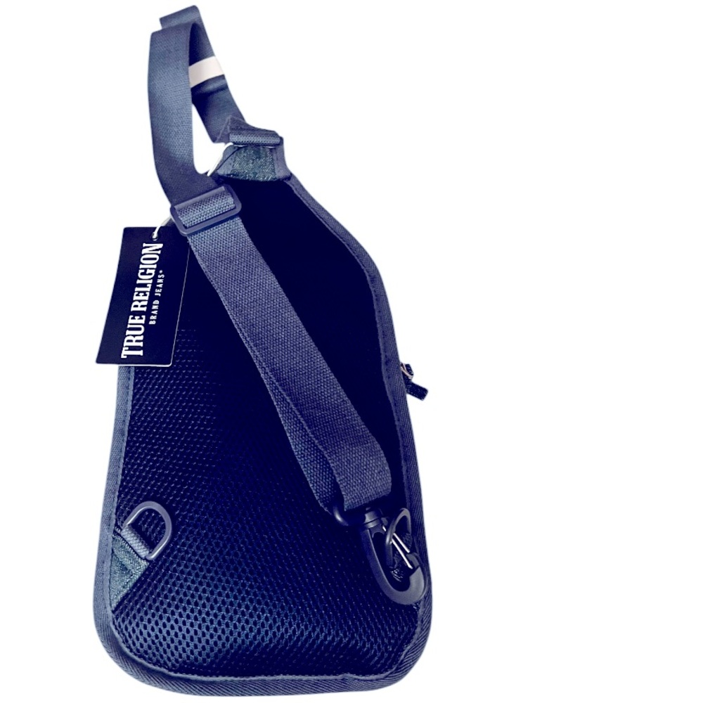 True Religion Unisex Indigo Blue Denim Grohl Sling Bag New With Tags - Picture 6 of 12